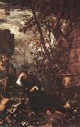 ROSA, Salvator Democritus in Meditation af oil painting